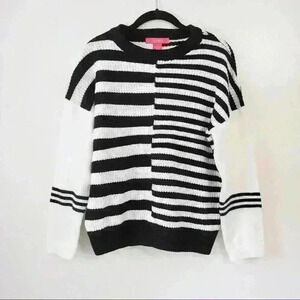 Catherine Malandrino Striped Crew Neck Sweater